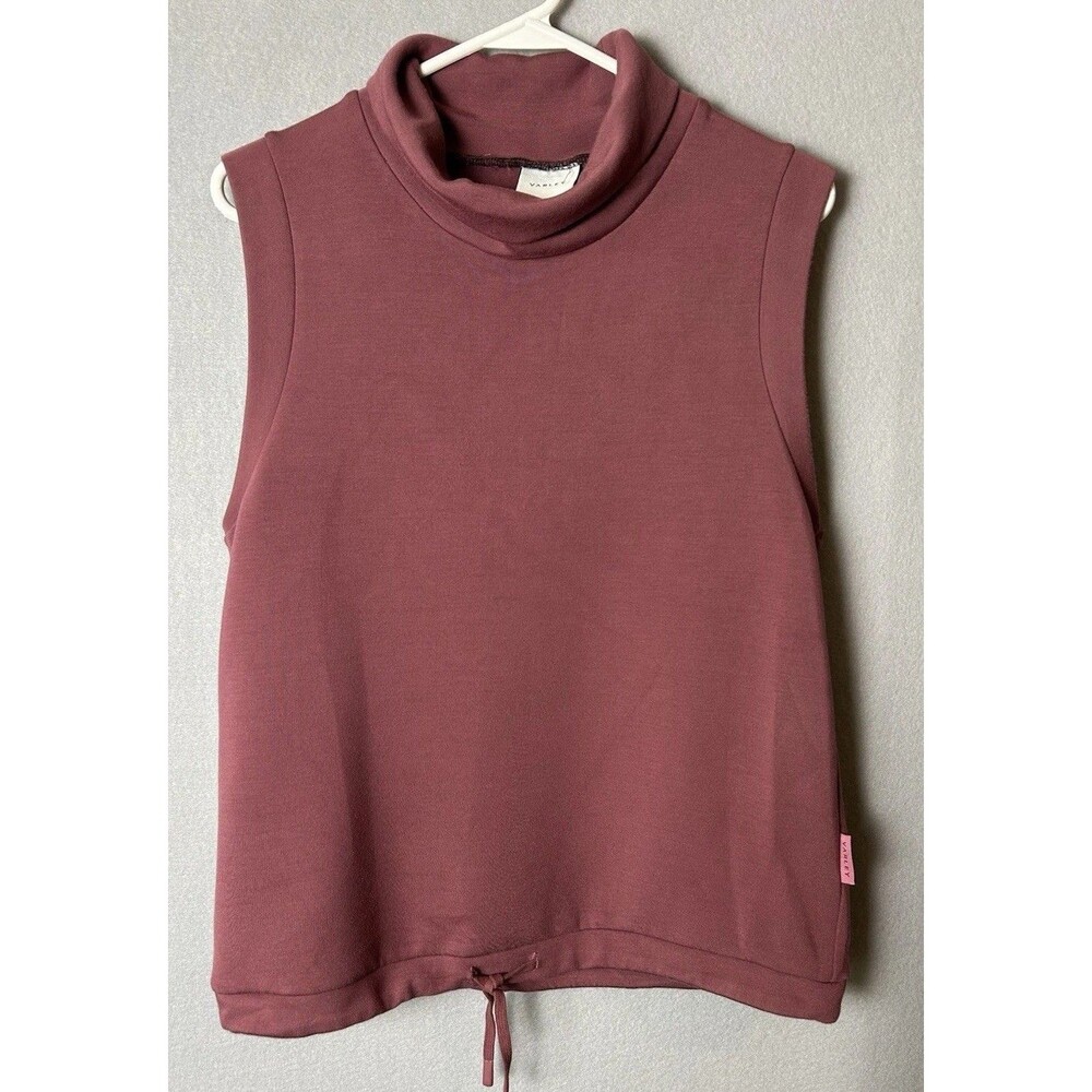 Varley Wild Rhubarb Leigh High Neck Tank Doublesoft Sleeveless Top S Athleisure - Picture 2 of 9